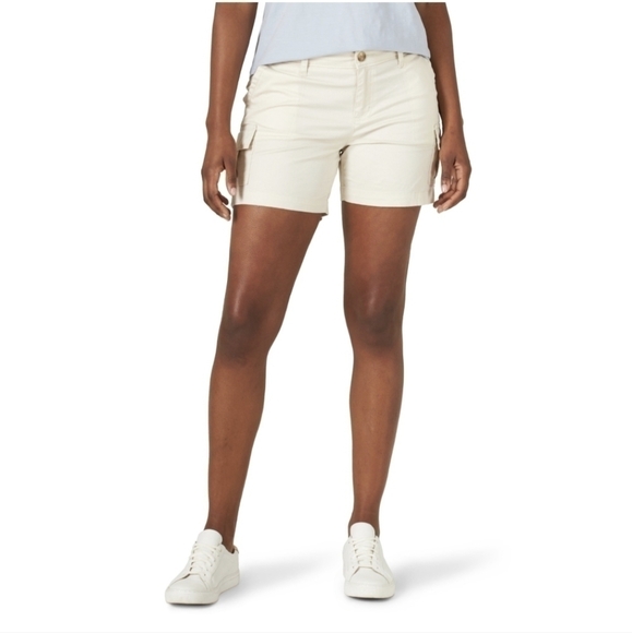 𝅺LEE Women's Midrise 5" Cargo Short In Rainy Day 20 M New - Picture 1 of 9
